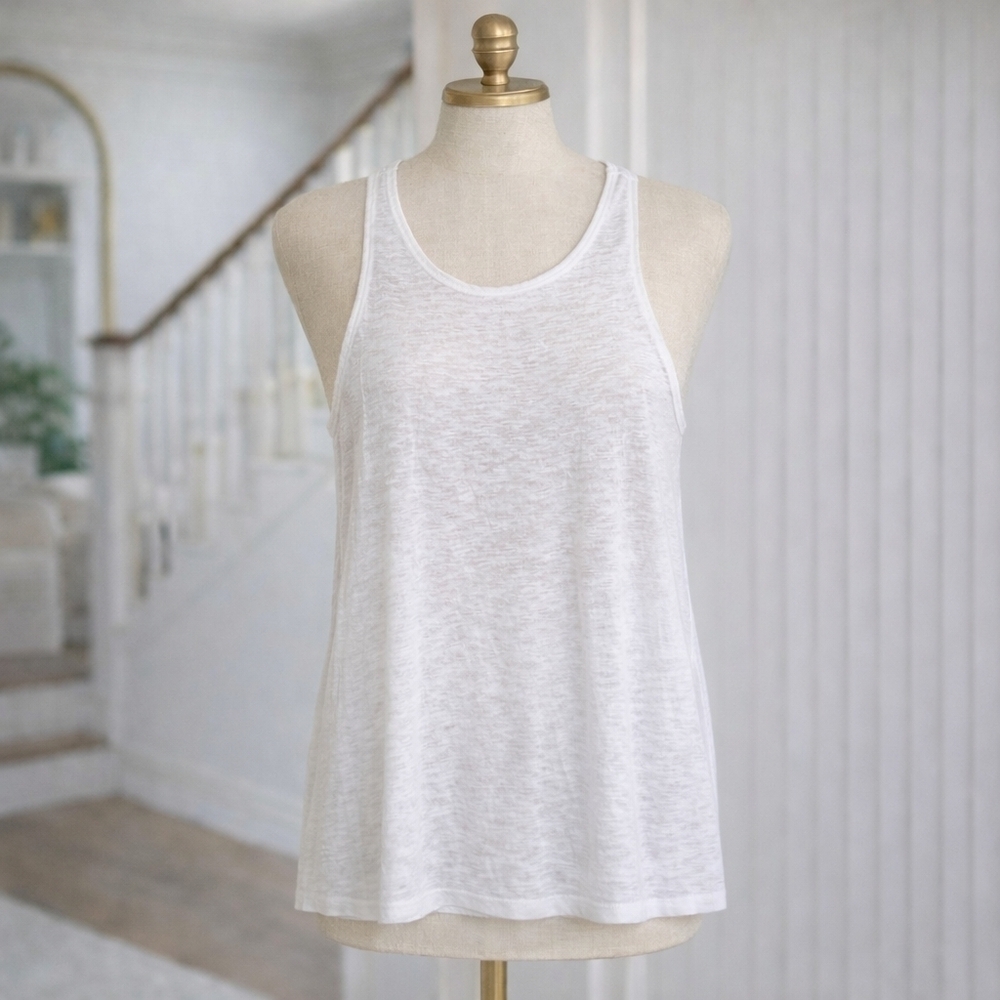 Lululemon sheer white tank sz 6